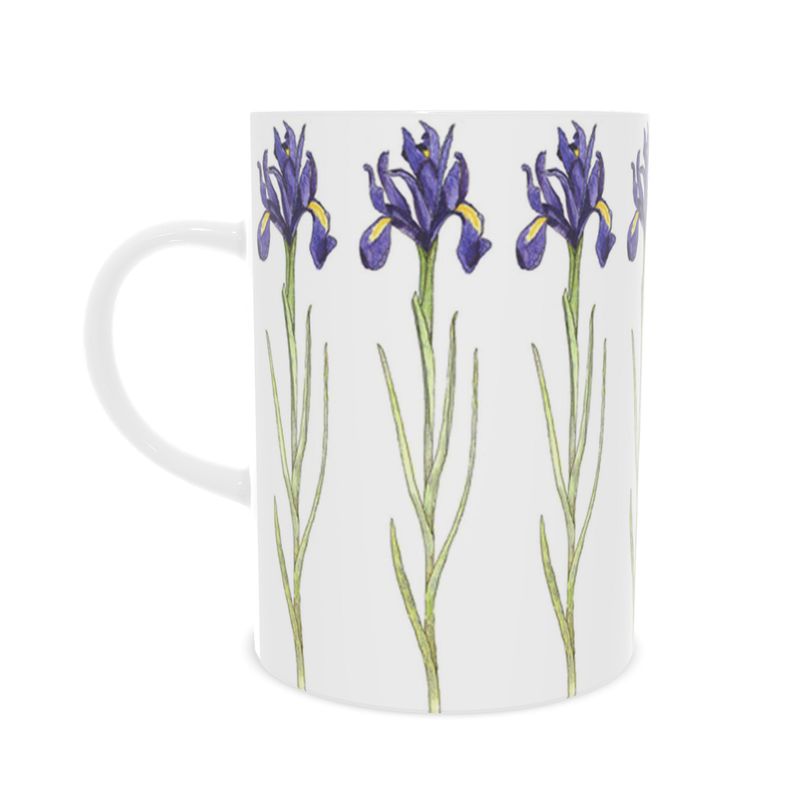 Fine China Mug - Tall size: Iris