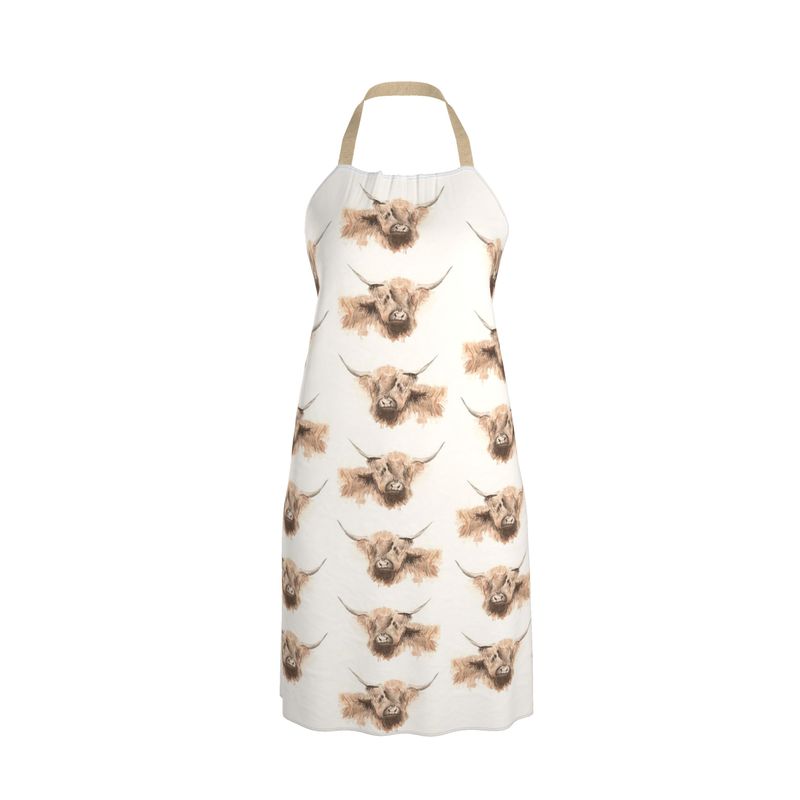 Adult Apron: Highland Cow