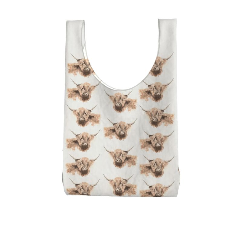 Parachute Shopping Bag: Highland Cow