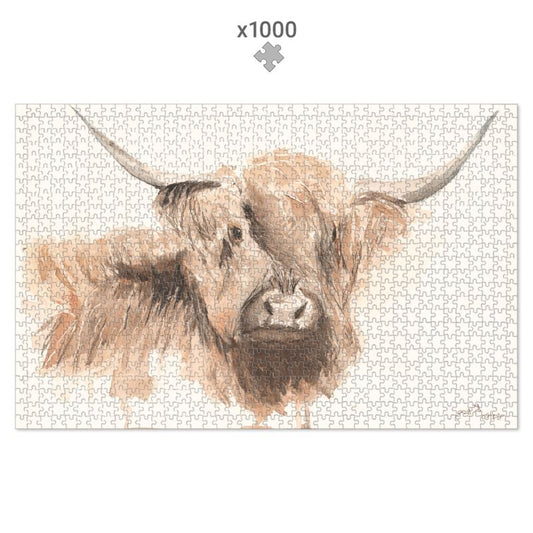 Jigsaw: 1000 piece Highland Cow