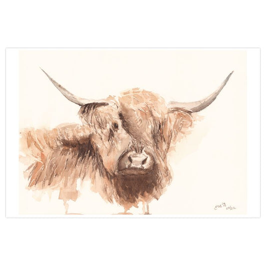 Designer Poster: Highland Cow 16in x 24in