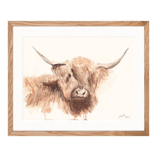 Framed Fine Art Print: Highland Cow